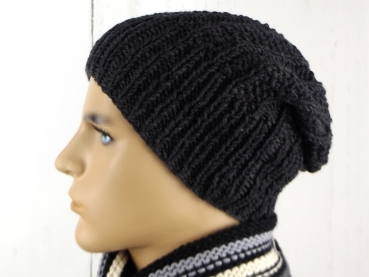 Preview: Strickanleitung Herrenmütze „Mustermix“